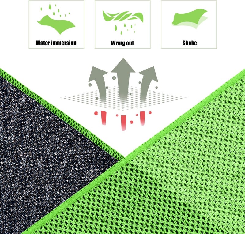Biange Cooling Towels (40"x 12", Pack of 10) for Neck and Face, Cold Towel for Hot Weather, Sports, Workout, Fitness, Gym, Yoga, Golf, Pilates, Travel, Camping & More - Image 4